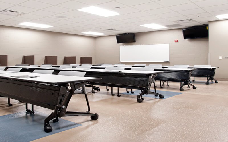 Flexco Flooring Spextones Multipurpose In A Meeting Room Setting