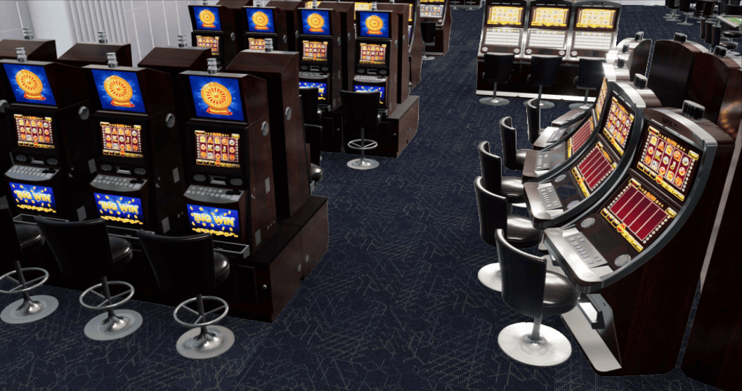A Gaming Area with  Angled Perception Visual Edge Flooring