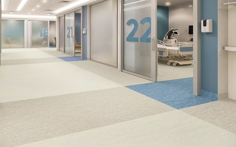 Tarkett IQ Optima A Hospital Hallway Setting 
