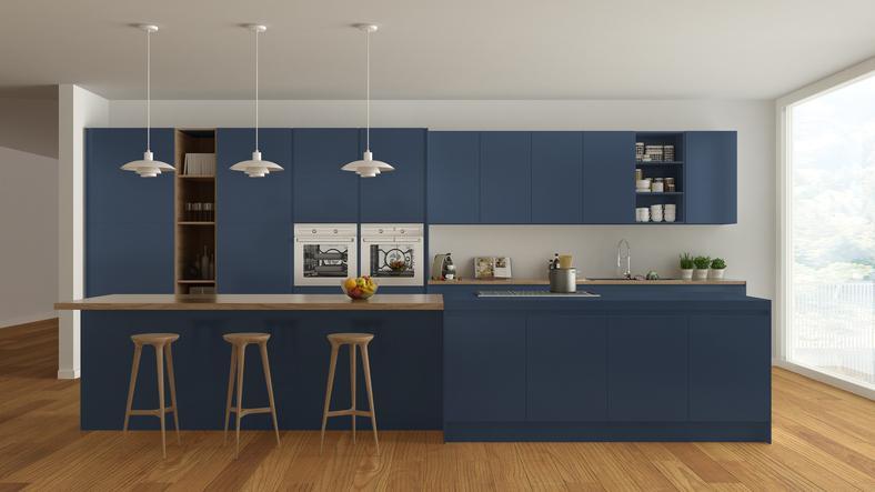 Luxury vinyl plank flooring in a kitchen