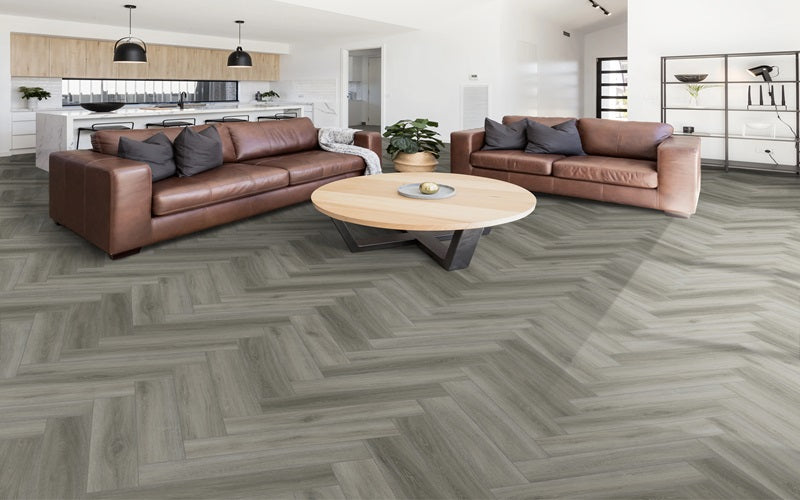 Stanton Natural Beauty Herringbone In A Living Room Setting