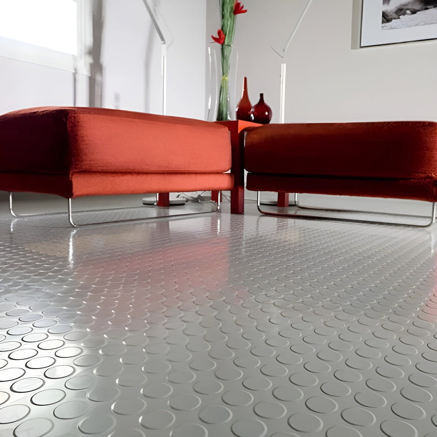 Raised Round Rubber Tile