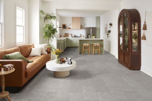 Shaw Paragon Tile Plus 1022V-05260 Pewter 12" x 23.74" SPC Vinyl Flooring (15.83 SF/Box)