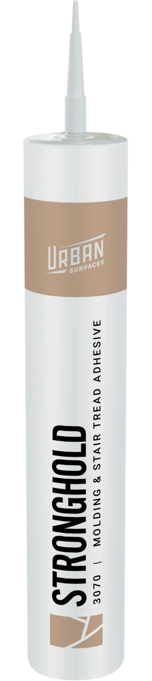 - Urban Surfaces Stronghold Molding & Stair Tread Adhesive 3070 28 oz – product image showing size, style, and brand details.
