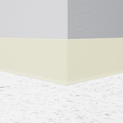 Tarkett / Johnsonite Traditional Duracove Rubber Wall Base DC77-6X4 White Pearl Cove (Partial Piece - Sample)