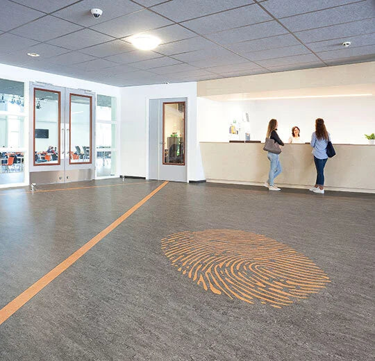 Forbo Marmoleum Marbled Real 3048-9771 Graphite Linoleum Sheet Flooring (79" Width)