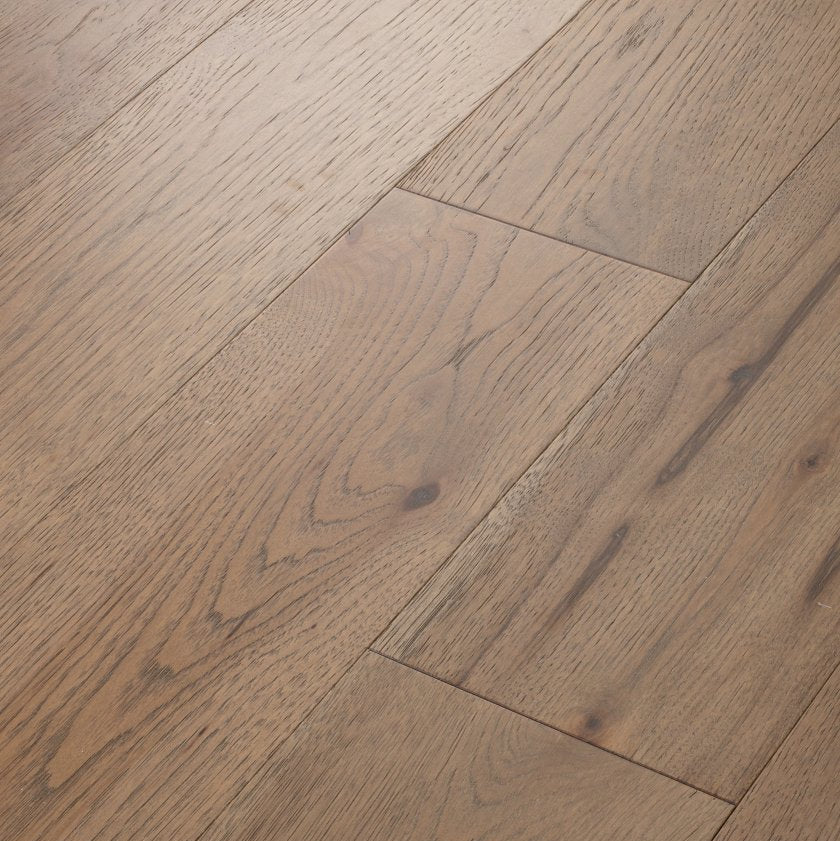 Shaw Castlewood Hickory SW486-07101 Greyfriar 7.48" x Random Lengths up to 74.8" Engineered Wire Brushed Hickory Hardwood Flooring (31.09 SF/Box)
