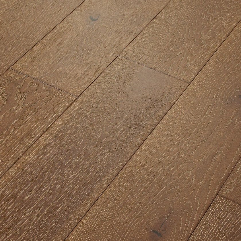 Shaw Castlewood Oak SW485-00986 Trestle 7.48" x Random Lengths up to 74.8" Engineered Wire Brushed White Oak Hardwood Flooring (31.09 SF/Box)