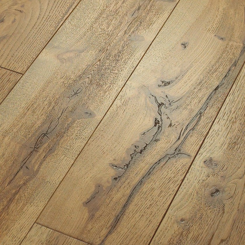 Shaw Reflections Hickory SW673-07036 Radiance 7" x Random Lengths up to 82.5" Engineered Wire Brushed Hickory Hardwood Flooring (23.58 SF/Box)