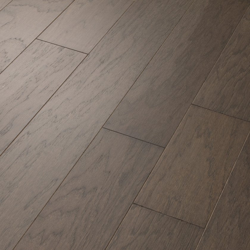Shaw Northington Smooth SW669-05054 Greystone 4.94" x Random Lengths up to 58.56" Engineered Smooth Hickory Hardwood Flooring (19.72 SF/Box)