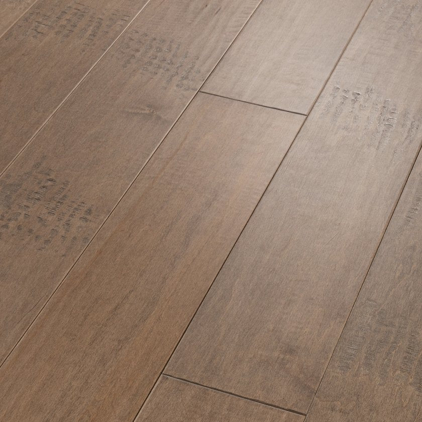 Shaw Yukon Maple 6 3/8 SW548-01130 Smoke LG 6.38" x Random Lengths up to 58.5" Engineered Scraped Maple Hardwood Flooring (30.48 SF/Box)