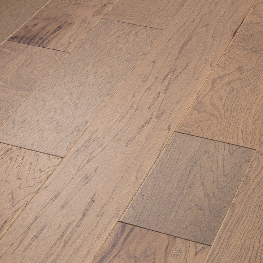 Shaw High Plains 6 3/8 SW712-02052 Jute 6.37" Wide x Random Lengths up to 58.5" Engineered Wirebrushed Hickory Hardwood Flooring (30.48 SF/Box)