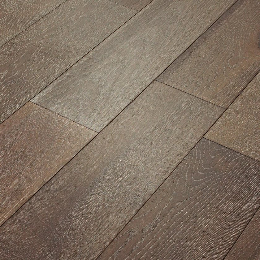 Shaw Castlewood Oak SW485-00514 Drawbridge 7.48" x Random Lengths up to 74.8" Engineered Wire Brushed White Oak Hardwood Flooring (31.09 SF/Box)