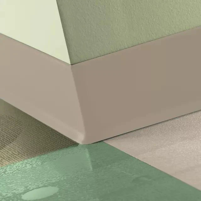 Tarkett Baseworks 4 inch Thermoset Rubber Wall Base Type TS 49 Beige 4 inch x 120' Roll by 0.125 inch Cove (with Toe)