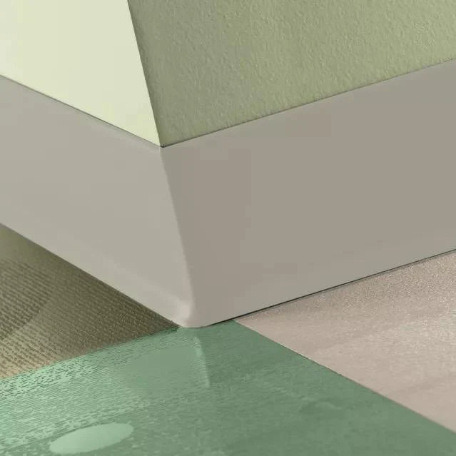 Tarkett Baseworks 2 1/2 inch Thermoset Rubber Wall Base Type TS TG5 Macadamia 2.5 inch x 120' Roll by 0.125 inch Cove (with Toe)