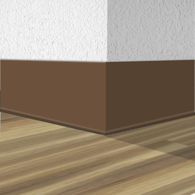 Shaw Rubber Wall Base 5925M-00043 Bison 4" x 120' Roll by 1/8" Straight – product image showing size, style, and brand details.