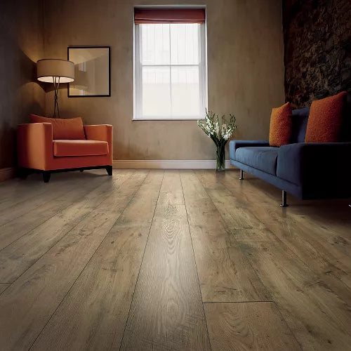 Mohawk Fawn Chestnut Laminate CDL74-01W RevWood Select Rare Vintage 7.5" x 54.34" (19.76 SF/Box) — room view