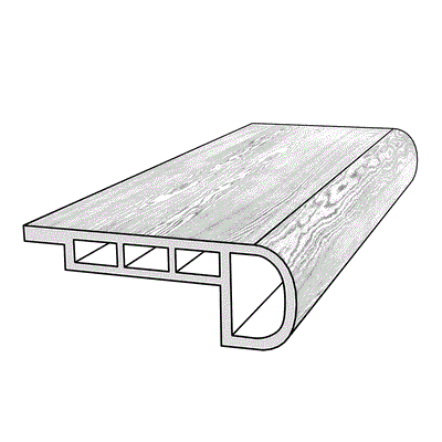 -- Philadelphia Flush Edge Stair Nose 4.4 - 5.4mm 4.49" x 94.49" Coordinated Color