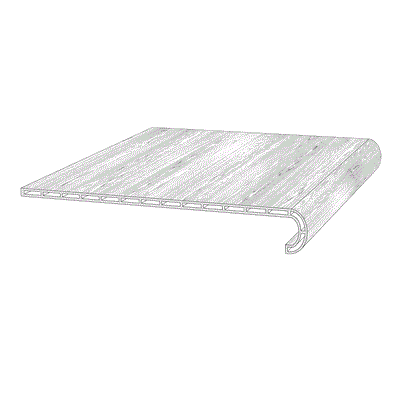 -- Philadelphia Round Stair Tread 12.00" x 48.00" Coordinated Color