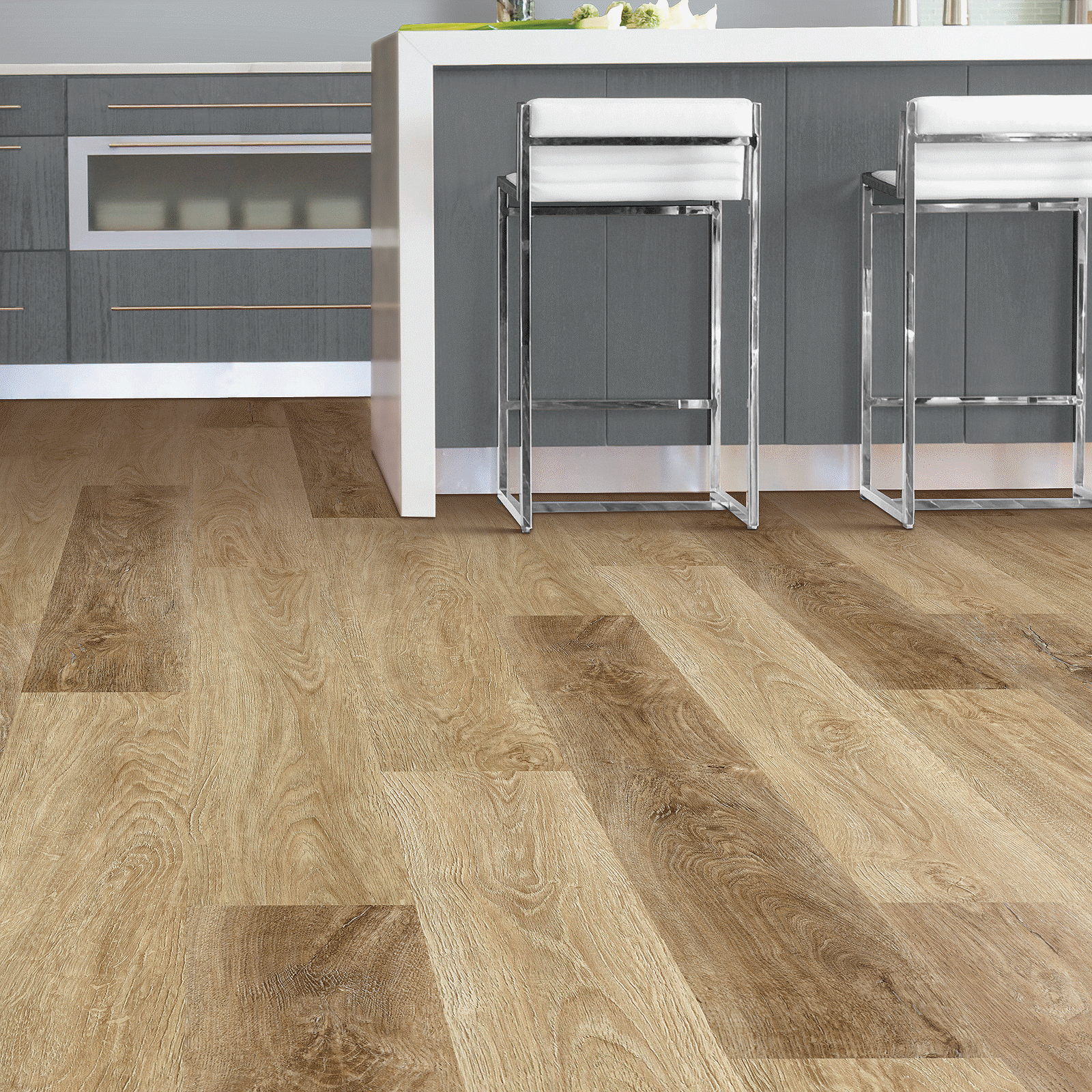 Mohawk SolidTech Select Explorers Cove ECS21-314 Metal Smoke Vinyl Plank 7" X 48" (28.63 SF/Box)