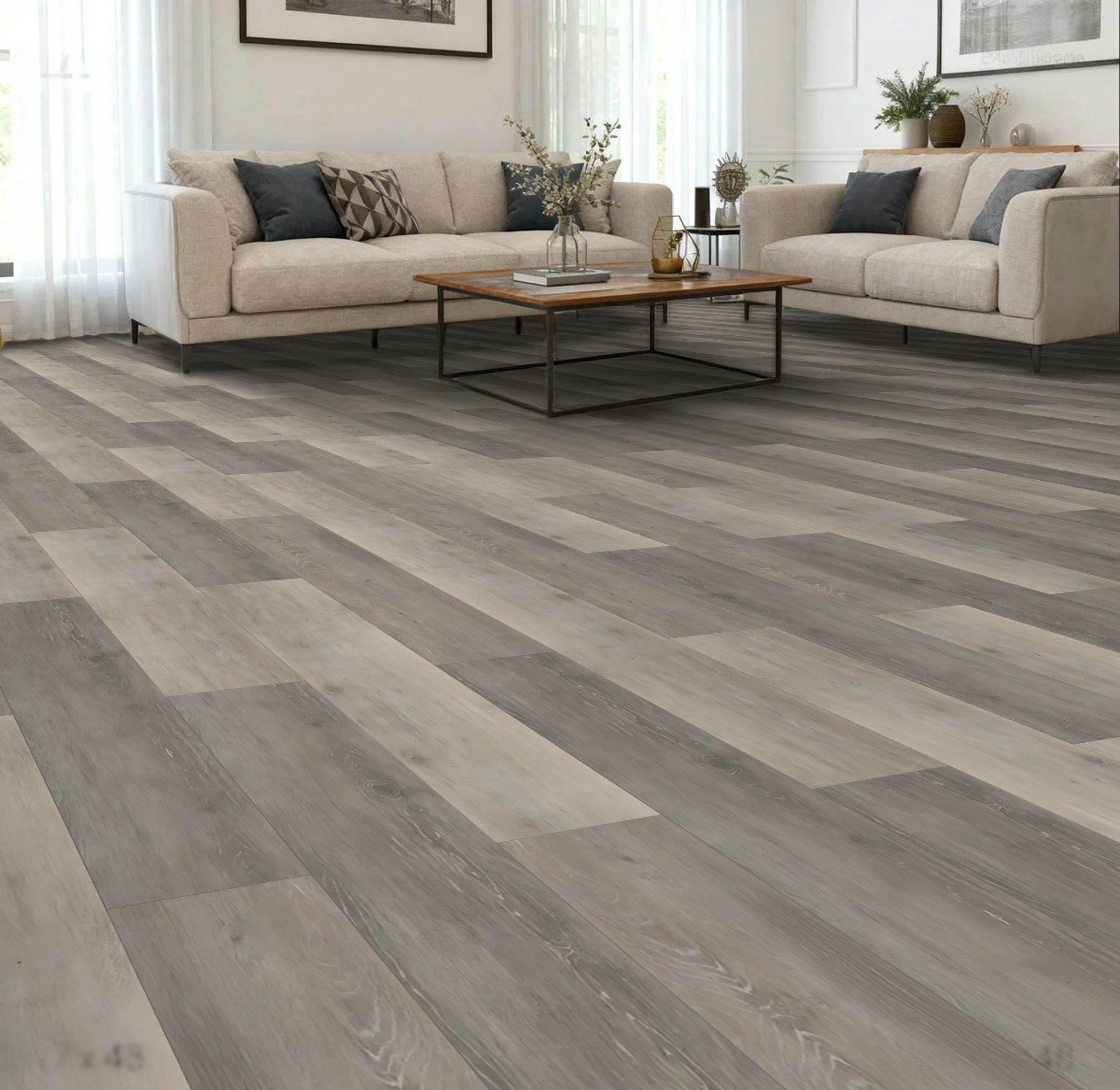Luxway Floors Ivory 130124 Floating LVT 7" x 48"  