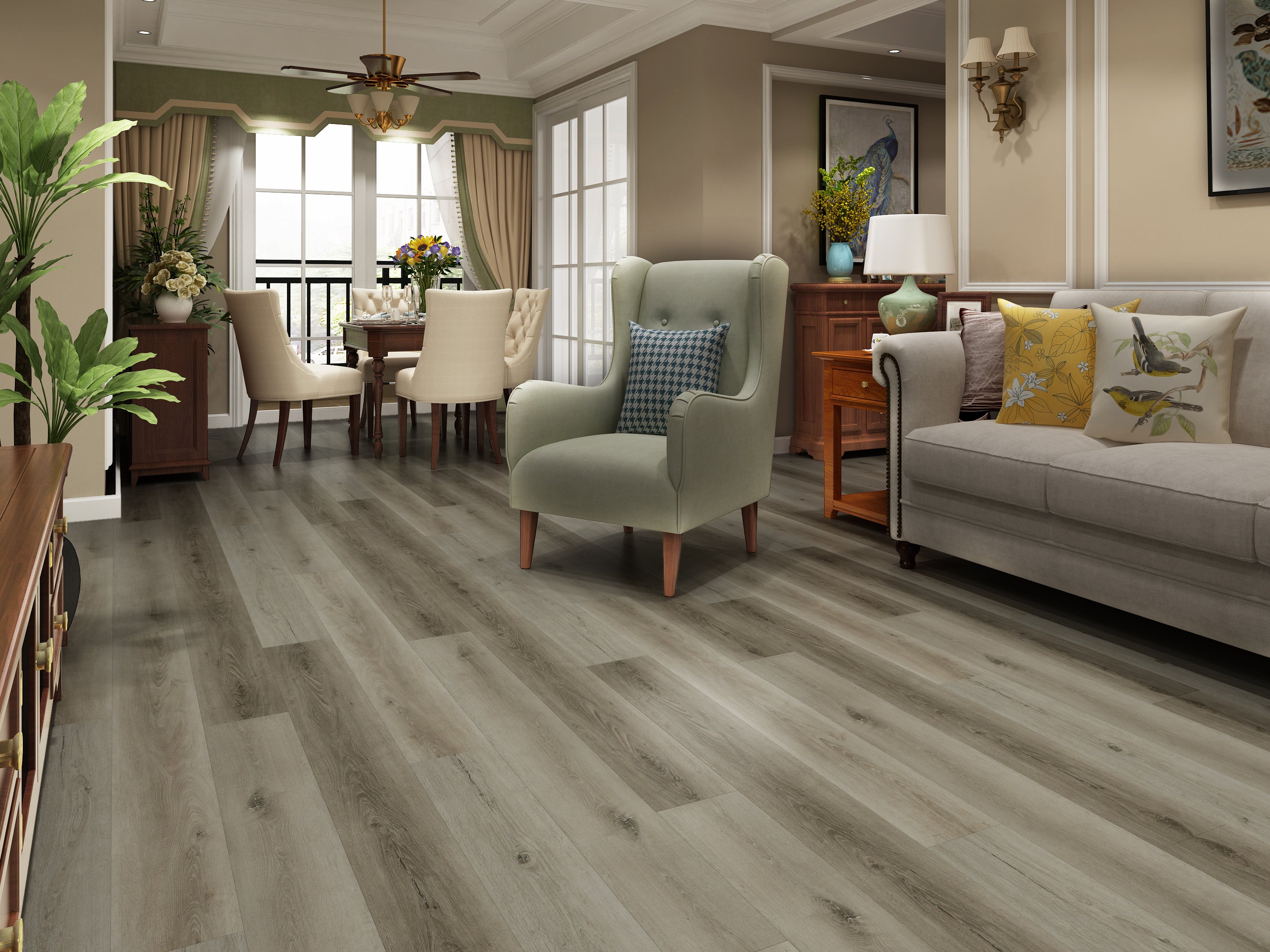 Paradigm Flooring Performer 12mil Ivory PPSPC1209 SPC Luxury Vinyl Plank 7” x 60" (23.67 SF/Box)