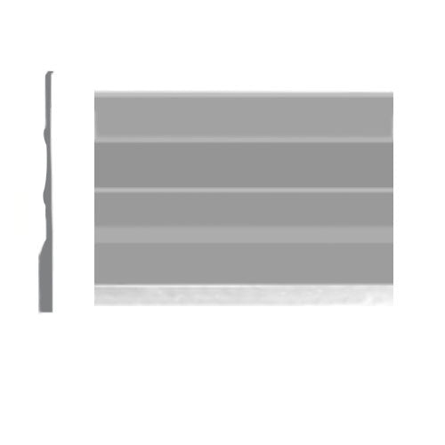 Roppe Pinnacle Plus Wall Base Impressions #50 Smoke 4" x 60' Roll by 3/16" Straight (Toeless)