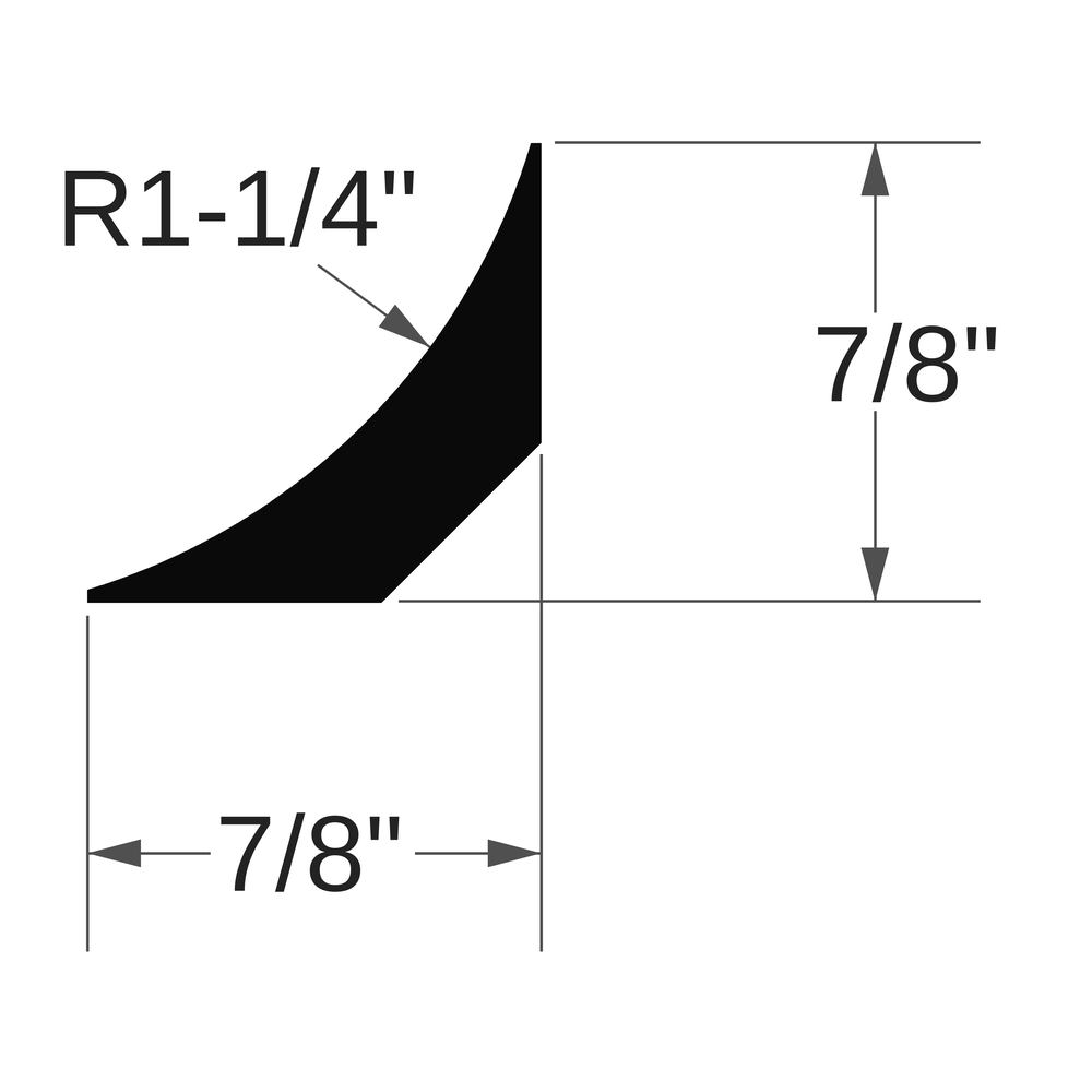 Tarkett / Johnsonite CFS-00-A Cove Filler 1-1/4" Radius by 12' (384' LF/Box)
