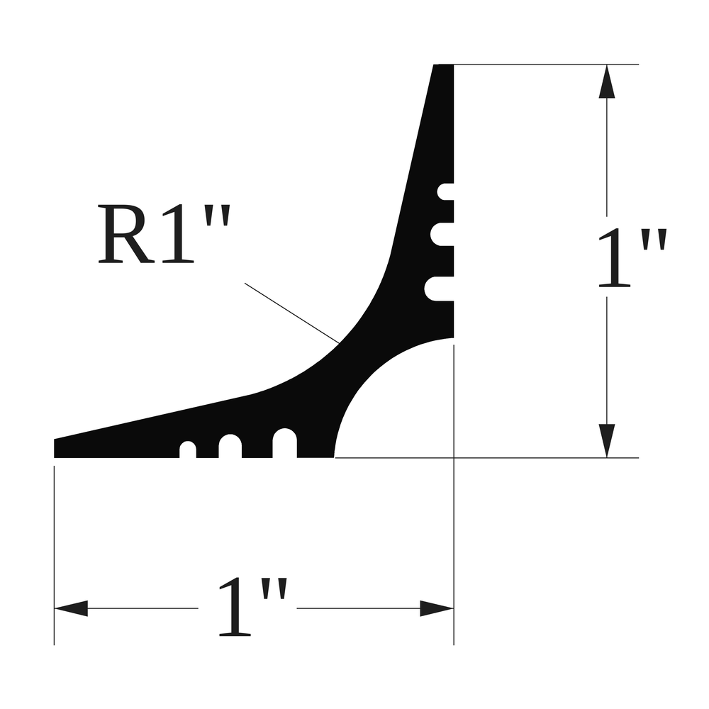 Tarkett / Johnsonite CFS-00-M Cove Filler 1/2" Radius by 5' (250' LF/Box)