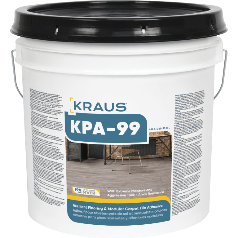 - Kraus Carpet Tile & LVP Adhesive: KPA-99 (4 Gallon) Covers 1000 SF