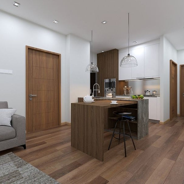 Luxway Cinnamon Legacy 7" x 48" Floating LVT (23.9 SF/Box) — room view