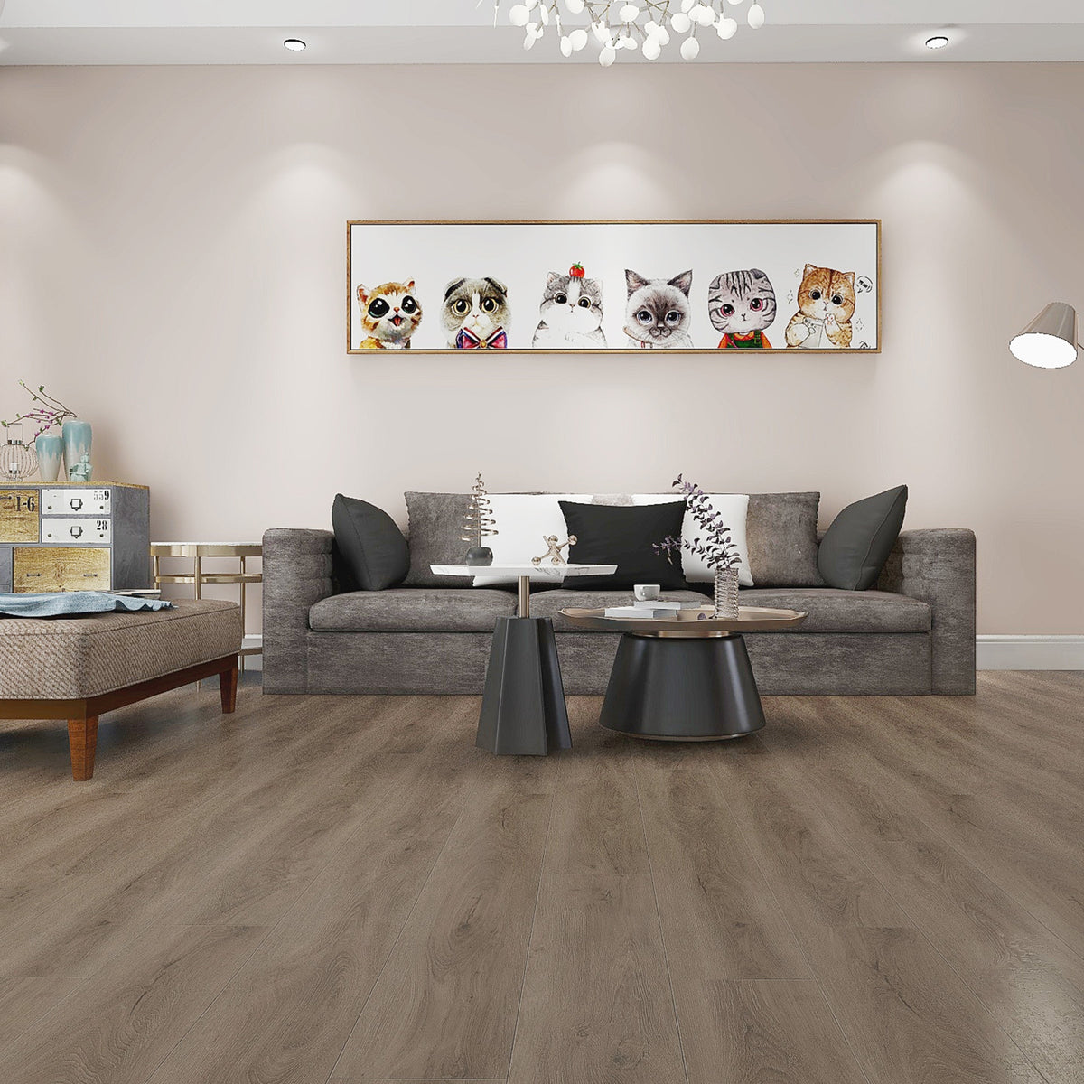 Luxway Cliffside Palisade 7.25" x 48" Glue Down LVT (41.09 SF/Box) — room view