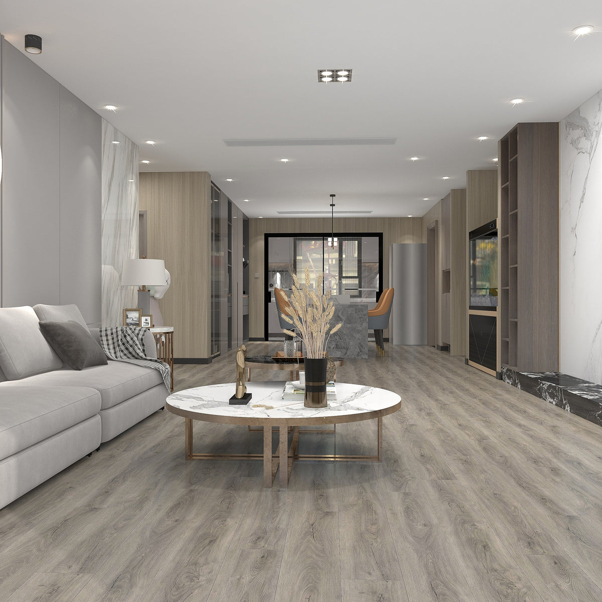 Luxway Shale Palisade 7.25" x 48" Glue Down LVT (41.09 SF/Box) — room view