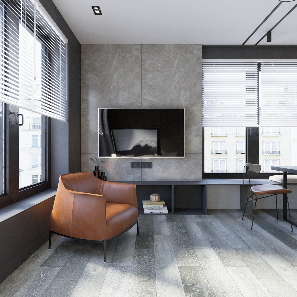 Luxway Slate Savannah 7" x 48" Floating LVT (23.9 SF/Box) — room view
