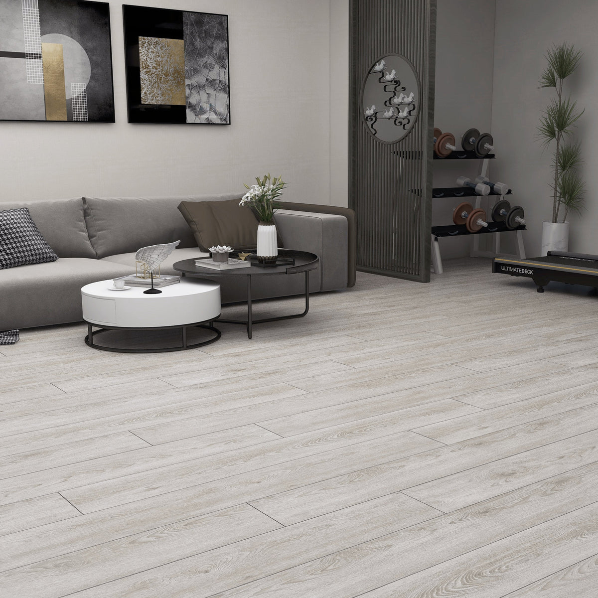 Luxway Solstice Savannah 7" x 48" Floating LVT (23.9 SF/Box) — room view