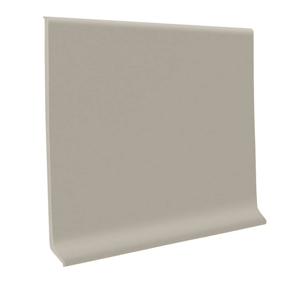 Roppe 700 Series Rubber Cove Molding Wall Base 672 Ashen 2.5" x 120' Roll by 1/8" Cove (with Toe)