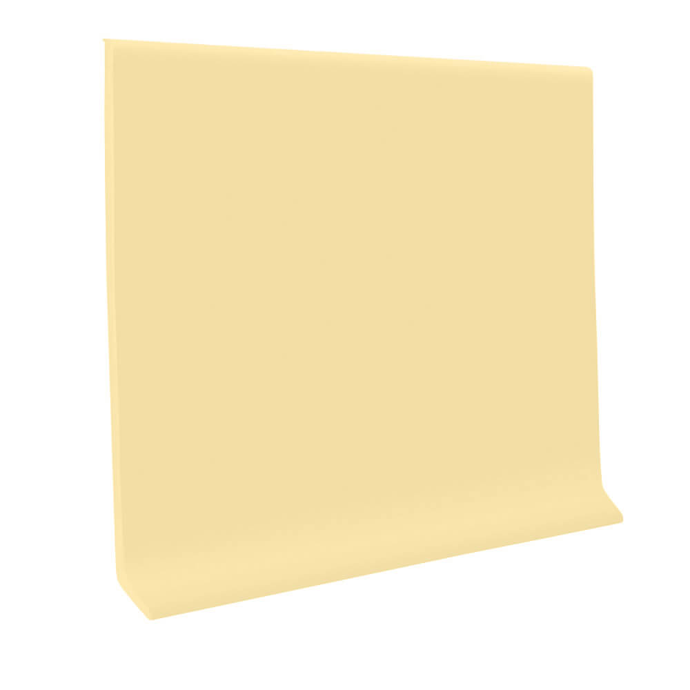 Roppe 700 Series Rubber Cove Molding Wall Base 693 Buttercup 2.5" x 4' Pieces (30 Pcs. / Box) by 1/8" Cove (with Toe)