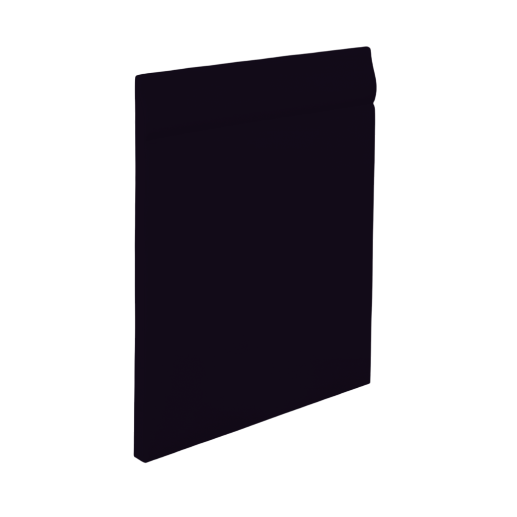 Roppe Pinnacle Plus Wall Base Classic #25 Black 4 9/16" x 60' Roll by 3/16" Straight (Toeless)