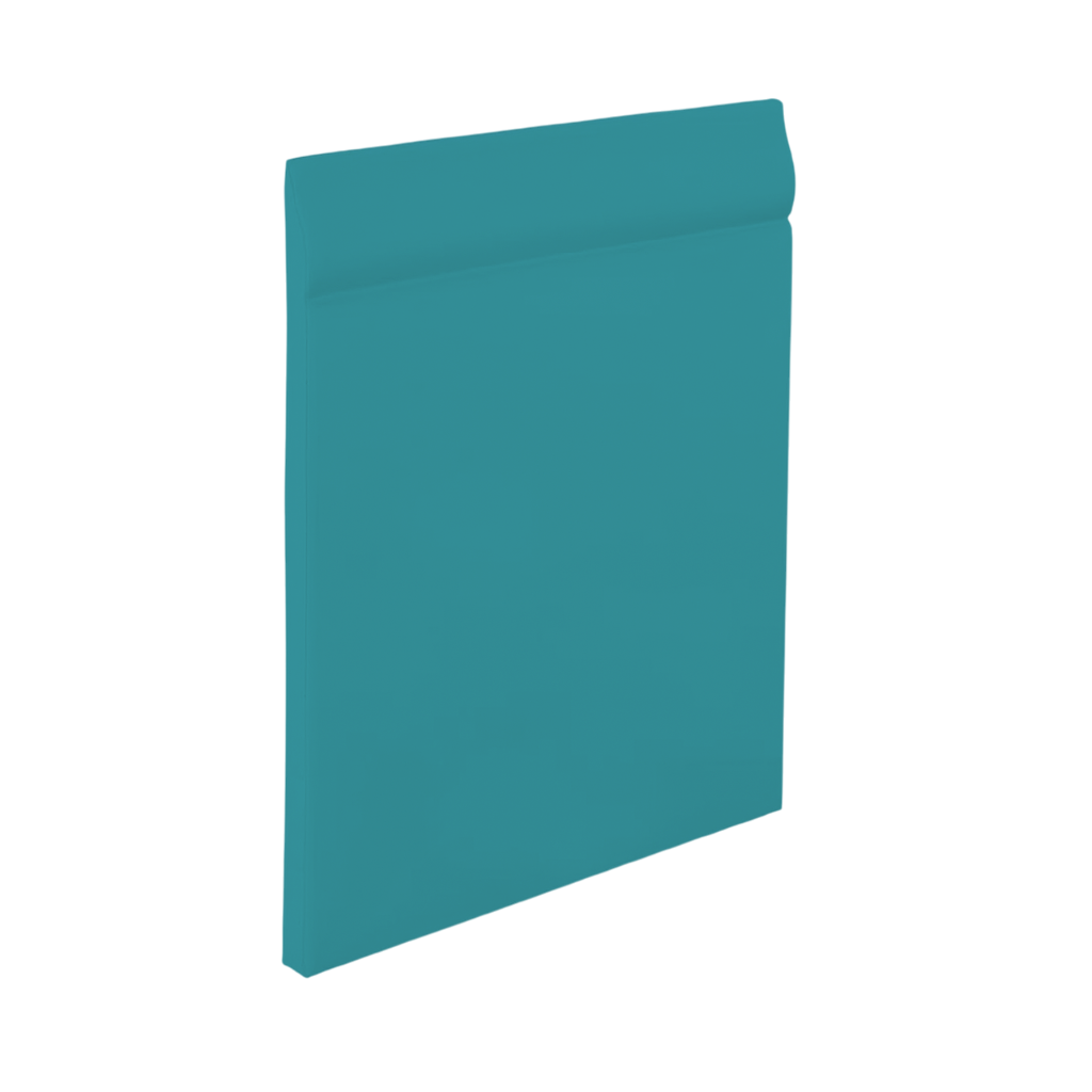 Roppe Pinnacle Plus Wall Base Classic #25 Lagoon 4 9/16" x 60' Roll by 3/16" Straight (Toeless)