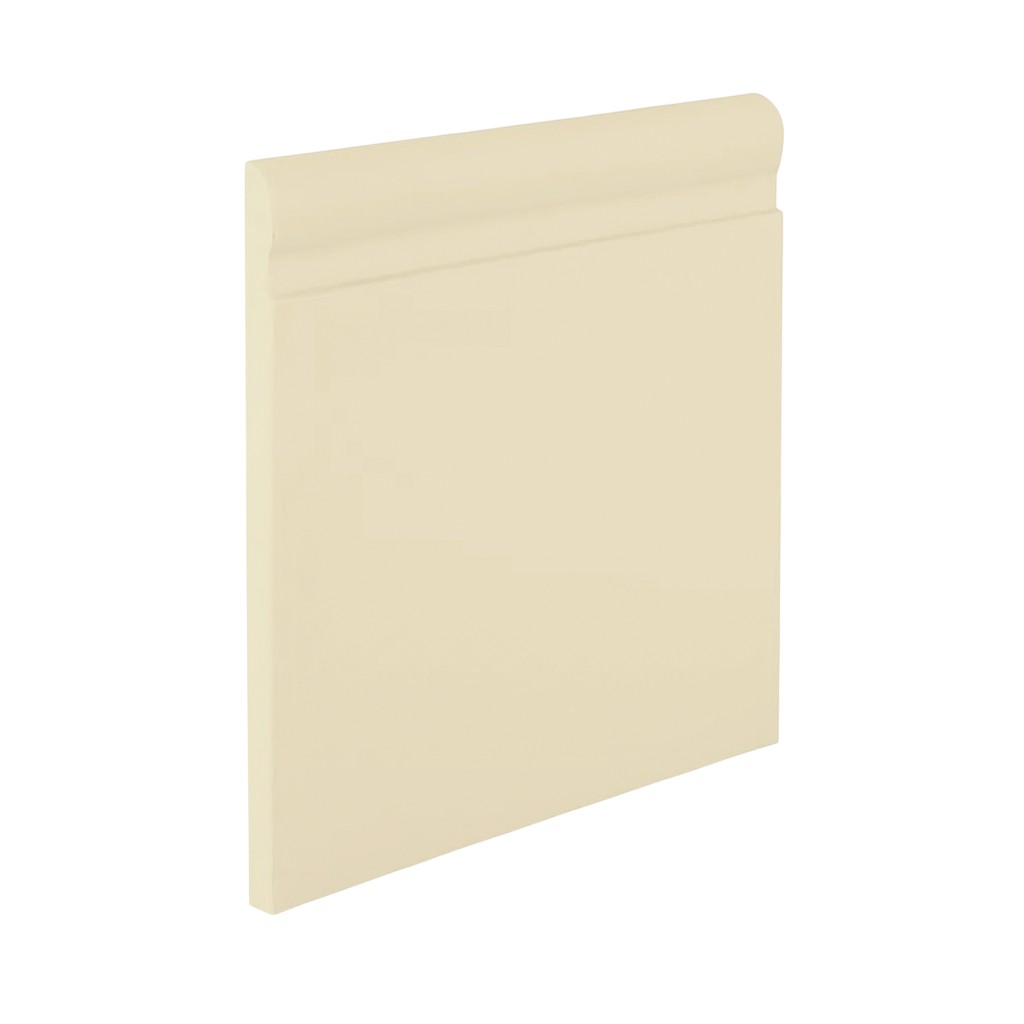 Roppe Pinnacle Plus Wall Base Fashion #85 White 4.25" x 60' Roll by 1/4" Straight (Toeless)