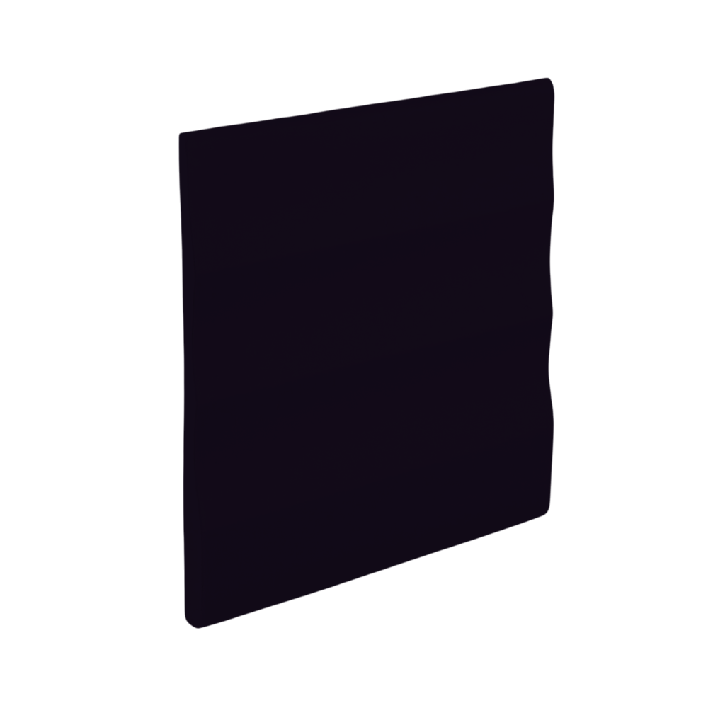 Roppe Pinnacle Plus Wall Base Impressions #50 Black 4" x 60' Roll by 3/16" Straight (Toeless)