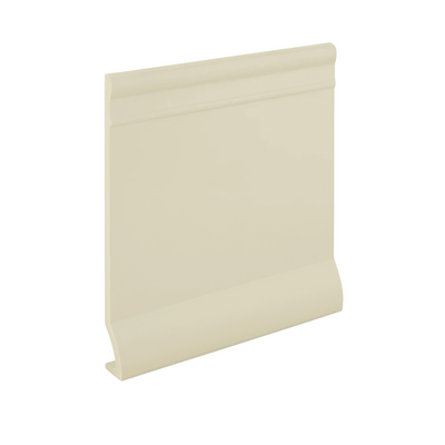 Roppe Pinnacle Plus Wall Base Intrigue #90 Snow 4" x 60' Roll by 3/8" Cove (with Toe)