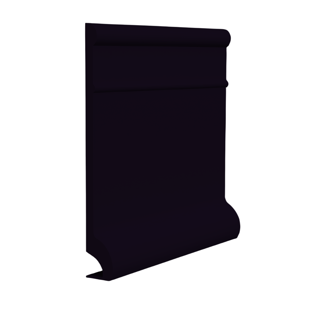 Roppe Pinnacle Plus Wall Base Invent #95 Black 5 1/2" x 60' Roll by 3/8" Cove (with Toe)