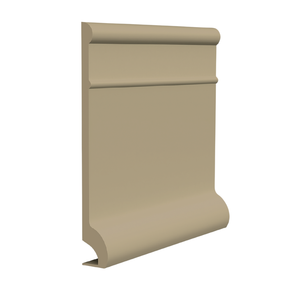 Roppe Pinnacle Plus Wall Base Invent #95 Flax 5 1/2" x 60' Roll by 3/8" Cove (with Toe)