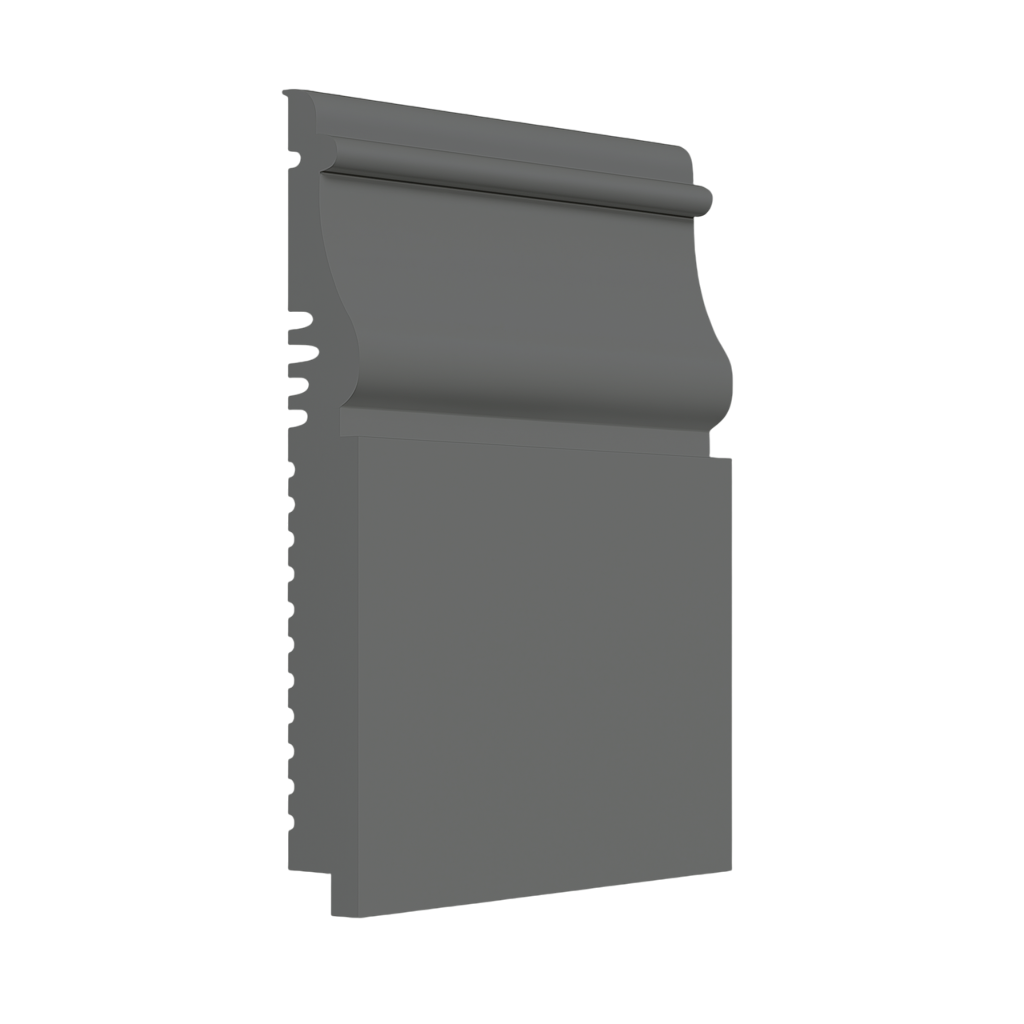 Roppe Pinnacle Plus Wall Base Nobility #55 Charcoal 5 1/2" x 8' Pieces by 3/8" (48 ft./box) Straight (Toeless)