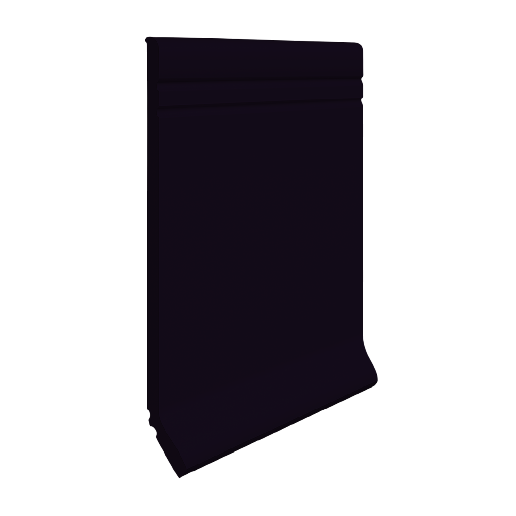 Roppe Pinnacle Plus Wall Base Sketch #30 Black 4" x 120' Roll by 1/8" Cove (with Toe)