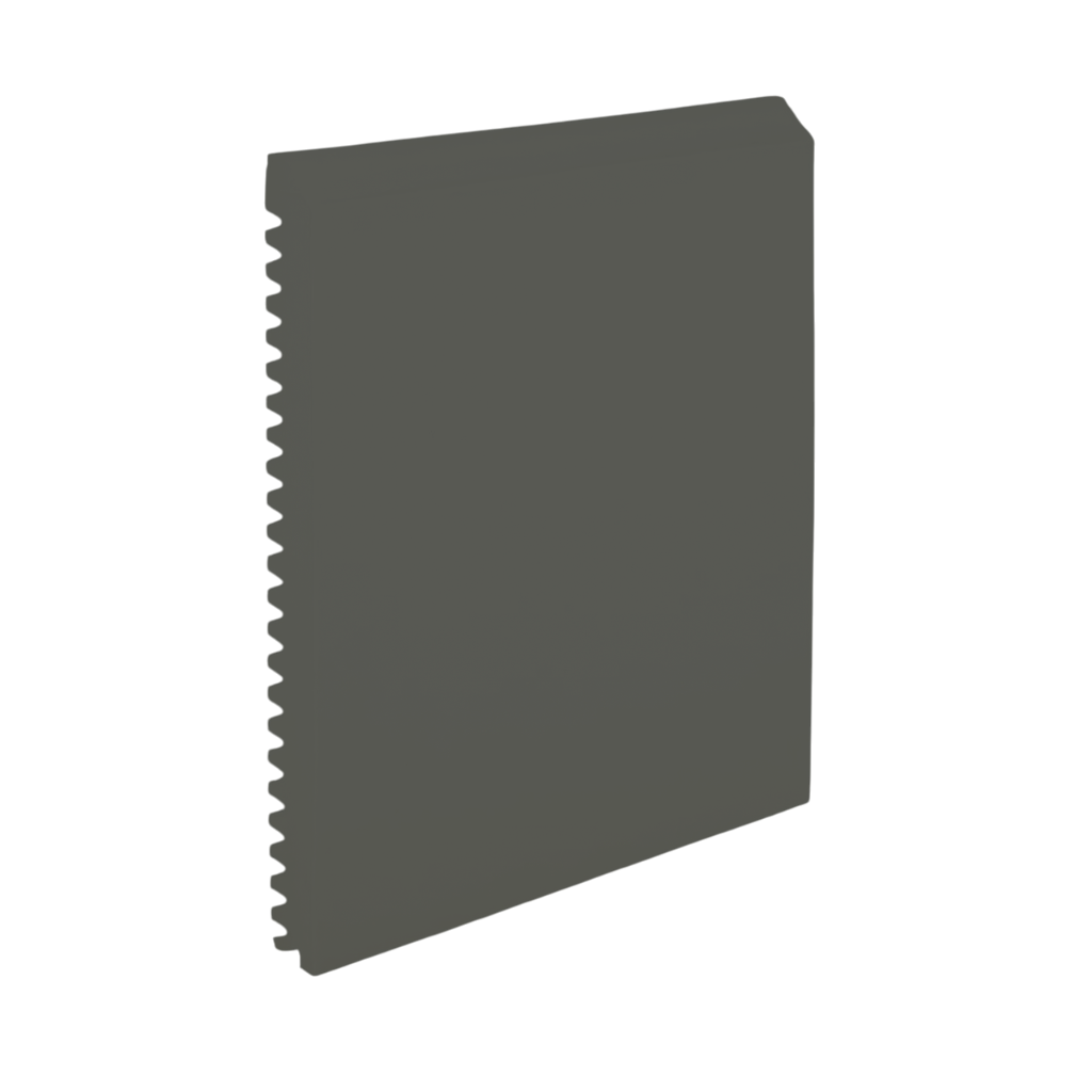 Roppe Pinnacle Plus Wall Base Vertical #65 Black Brown 4 5/8" x 8' Pieces by 3/8" (48 ft./box) Straight (Toeless)