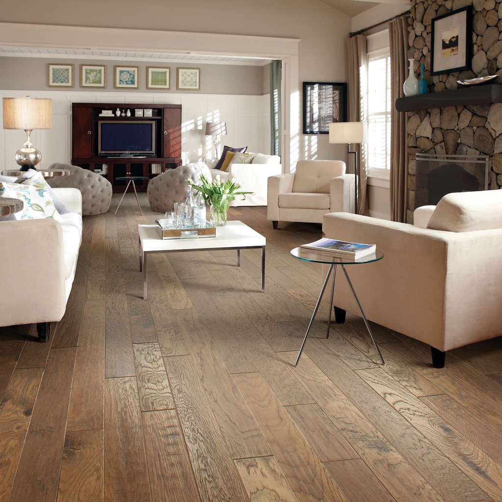 Shaw Sequoia Hickory 5 SW539-02000 Pacific Crest 5" x Random Lengths up to 58.5" Engineered Scraped Hickory Hardwood Flooring (23.66 Sf/Box)