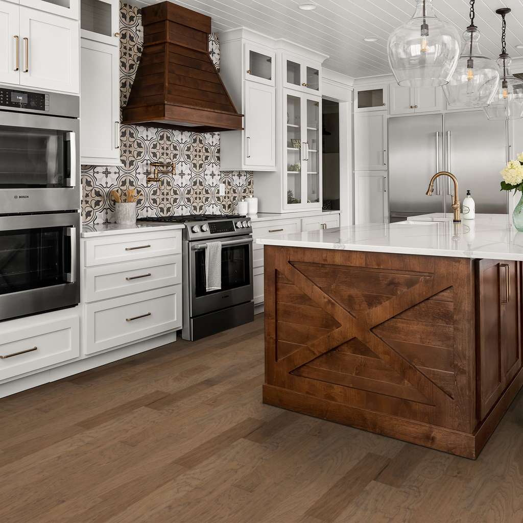 Shaw Sequoia Hickory 5 SW539-02002 Bravo 5" x Random Lengths up to 58.5" Engineered Scraped Hickory Hardwood Flooring (23.66 Sf/Box)