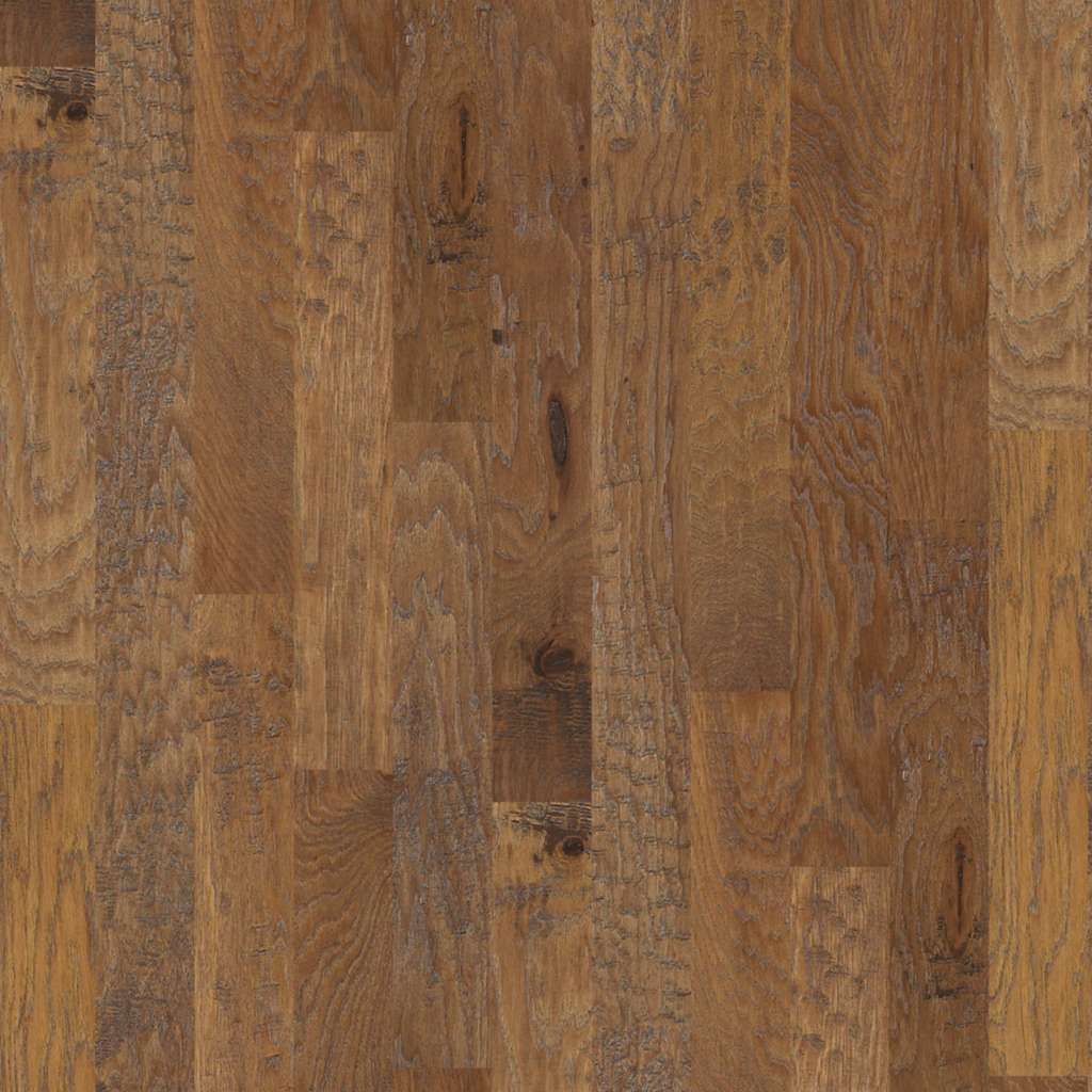 Shaw Sequoia Hickory 5 SW539-02000 Pacific Crest Engineered Scraped Hickory Hardwood Flooring (Partial Piece - Sample)